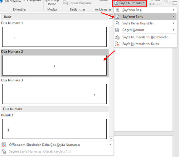 Word'de Sayfa Numarası Ekleme Nasıl Yapılır? - 3