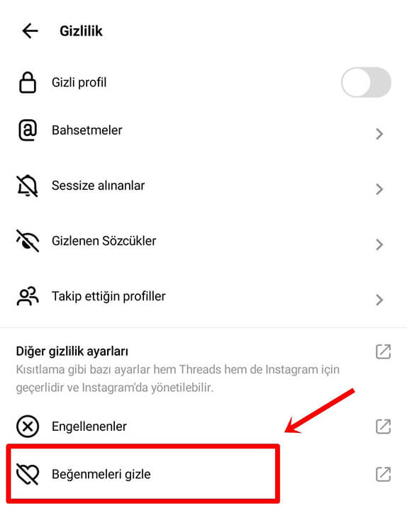 Threads Gönderi ve Videolara Gelen Beğenileri Gizleme Nasıl Yapılır? - 4
