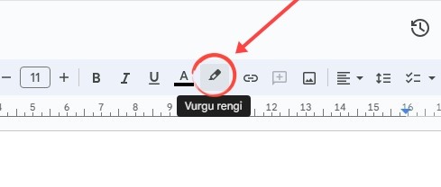 Google Dokümanlar Metin Vurgulama Nasıl Yapılır? - 1