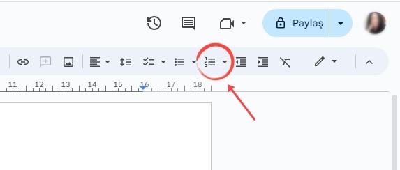 Google Dokümanlar Numaralı Liste Nasıl Yapılır?